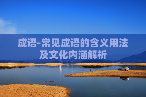 成语-常见成语的含义用法及文化内涵解析